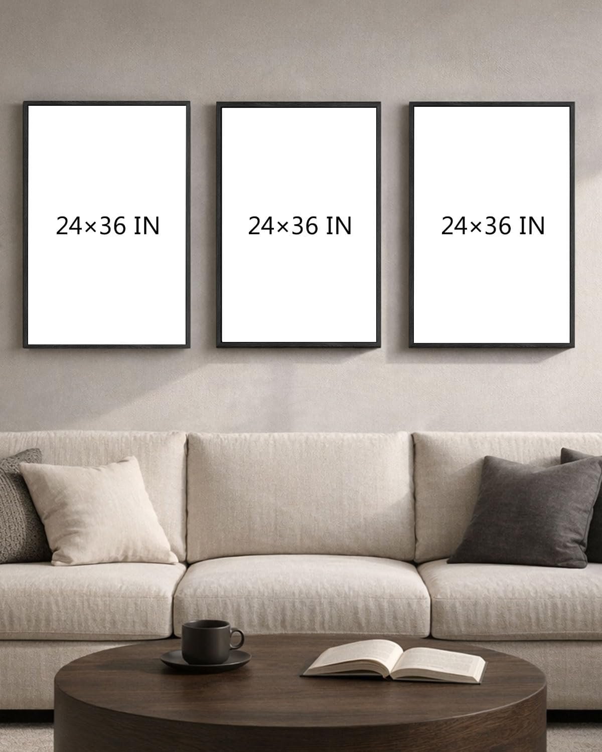 Framed Abstract Luxury Brown and Gold Wall Art for Living Room - Image 5
