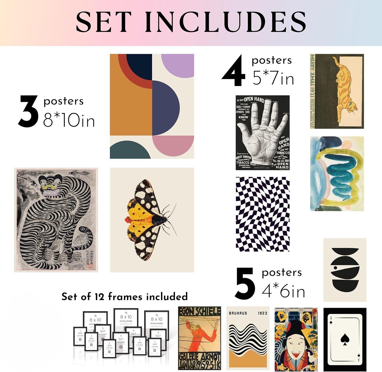 Eclectic Wall Art Prints Unframed, Mid Century Retro Decor for Home Bedroom - Image 5
